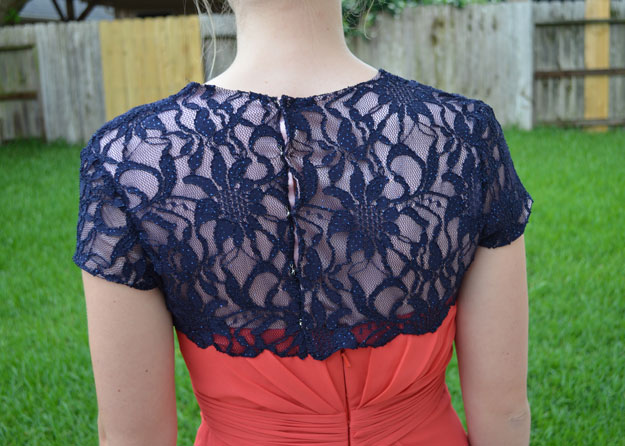 Back Finished Lace Overlay Prom Dress 2nd Version